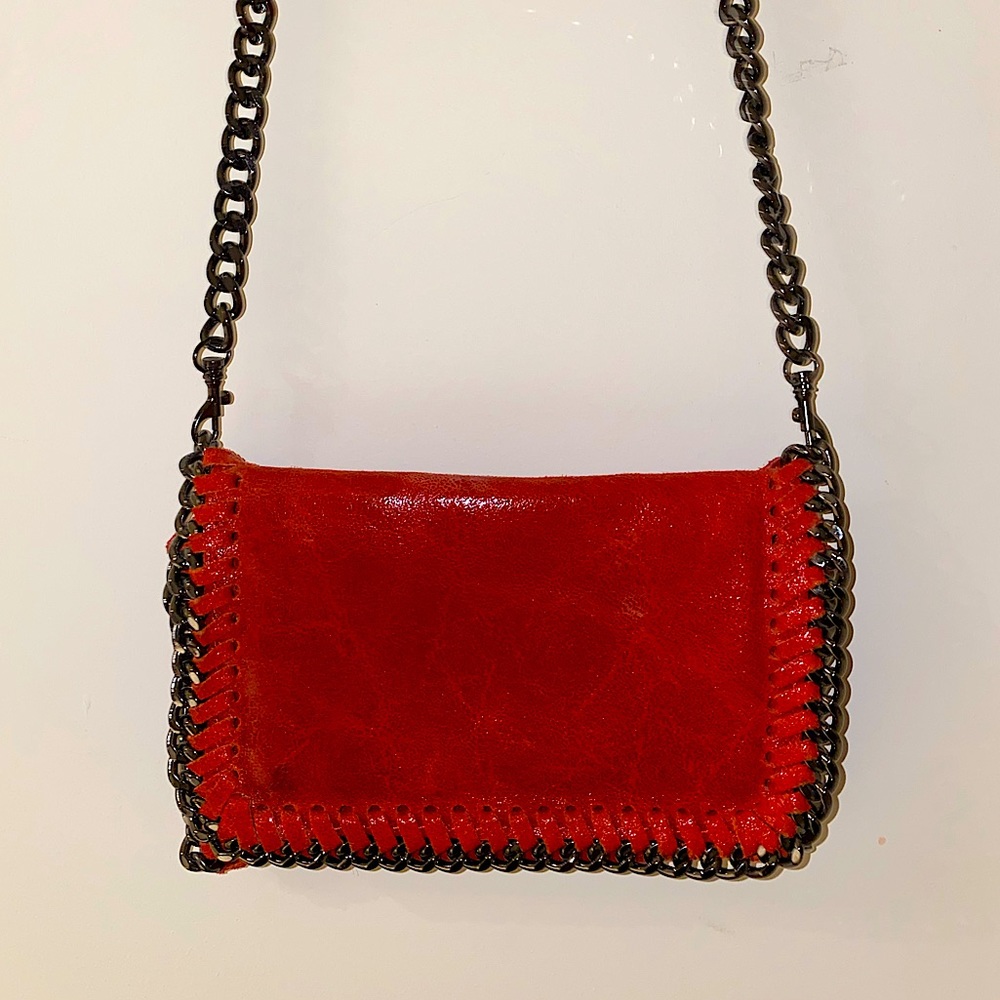 ❤️ Red Italian Leather Crossbody Purse ❤️